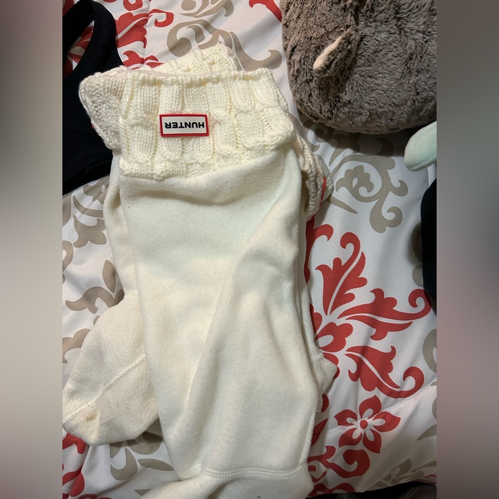 Hunter cream sock boot